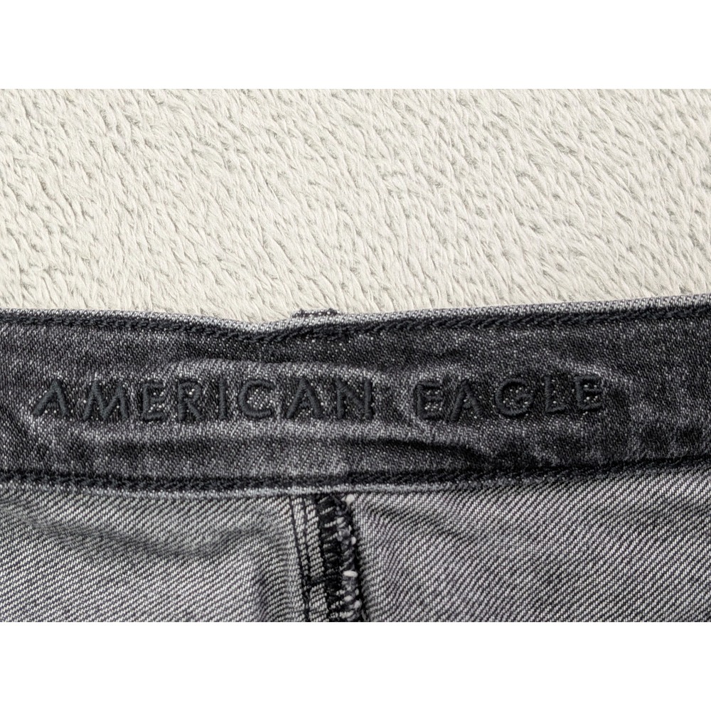 American Eagle Outfitters Womens Charcoal Black Baggy Jeans Size 14 Short - Picture 4 of 12